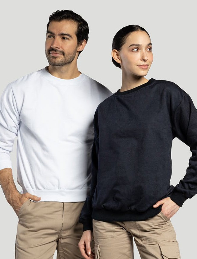 Sudadera básica cuello redondo