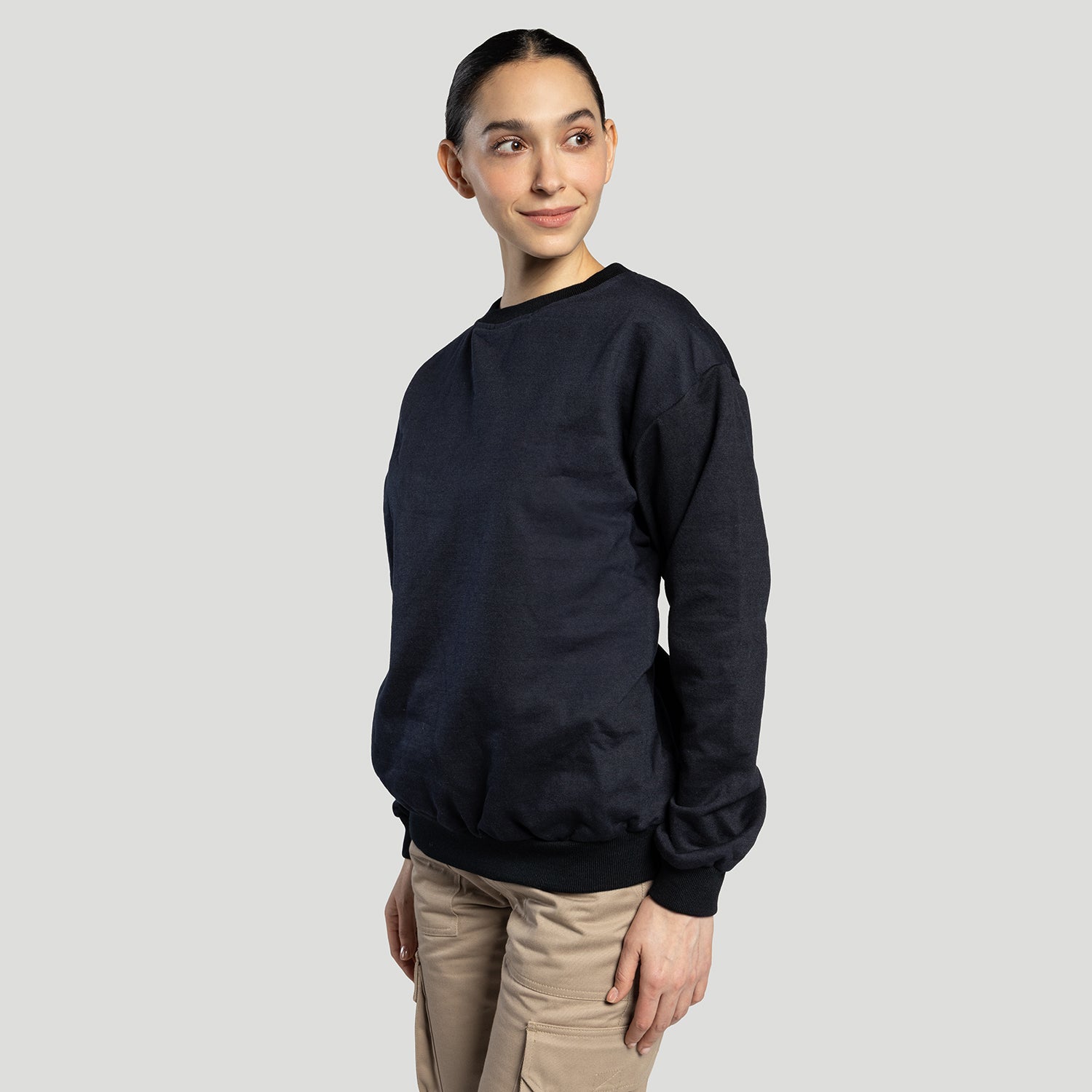 Sudadera básica cuello redondo