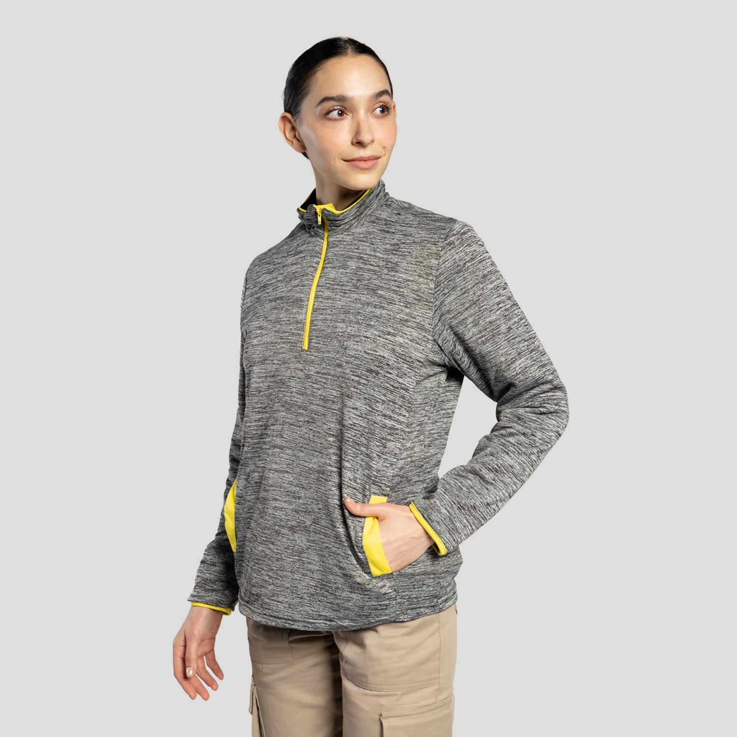 Sudadera con medio cierre