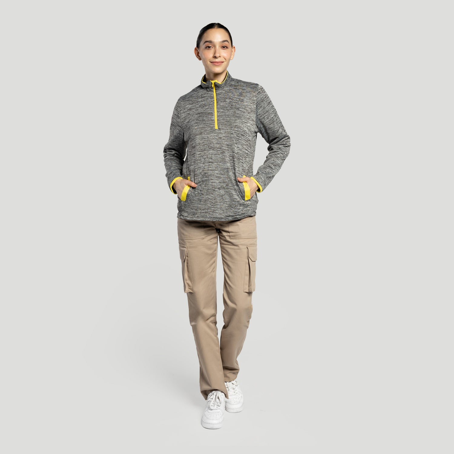 Sudadera con medio cierre